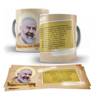 Arte Caneca - São Padre Pio