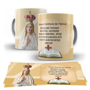 Arte Caneca Nossa Senhora de Fátima