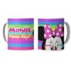 Arte Caneca Minnie de Óculos Colorido