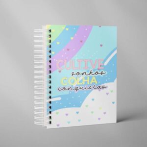 Arte Agenda Cultive Sonhos Colha Conquistas Mockup Em Pé