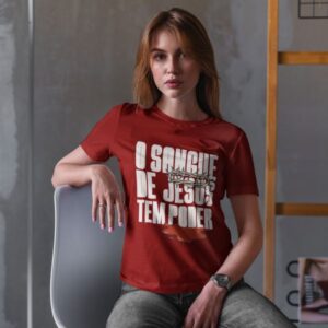 Arte Camisa O Sangue de Jesus Tem Poder